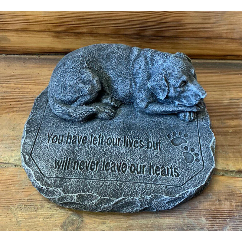 Maturi Ryals Stone Garden Memorial Dog With Verse Statue Wayfair.co.uk